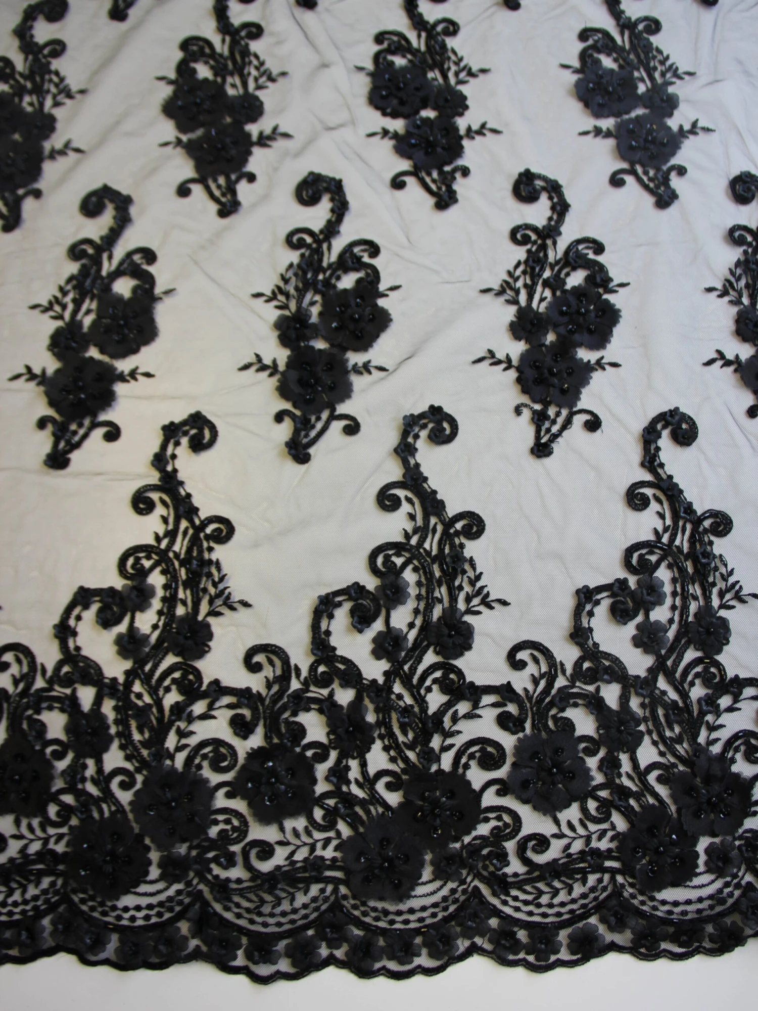 Black Beaded Lace - Nell 2 Black Beaded Lace - Nell - Image 2