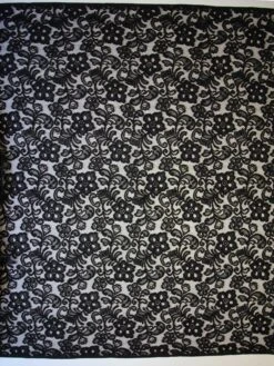 Black Lace - Edwina -Bridal Fabric Shop black raschel lace edwina full width