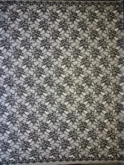 Black Raschel Lace - Roxanne 7 Black Raschel Lace - Roxanne -Bridal Fabric Shop black raschel lace roxanne full width