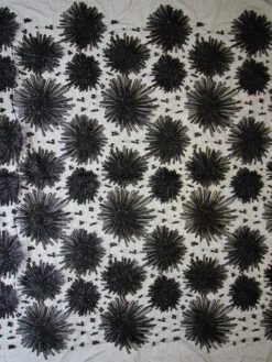 Black Corded & Sequinned Lace - Danuta -Bridal Fabric Shop black sequinned lace danuta full width