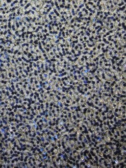 Blue Sequinned Tulle - Moritz -Bridal Fabric Shop blue and gold embellished tulle moritz 2