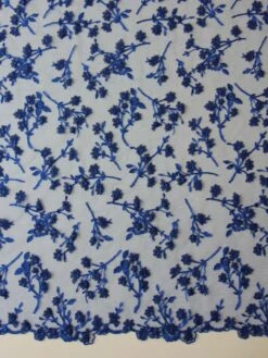 Royal Blue Embroidery Lace - Austen