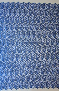 Royal Blue Guipure Lace - Reese -Bridal Fabric Shop blue guipure lace reese full width