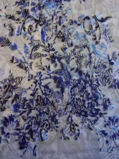 Blue Tonal Lace - Octavia Ocean -Bridal Fabric Shop blue lace octavia