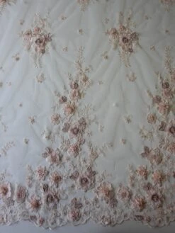 Blush Beaded Lace - Hildreth -Bridal Fabric Shop blush beaded lace hildreth 2