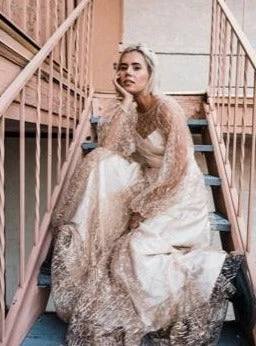 Nude Glitter Lace - Elise 5 Nude Glitter Lace - Elise - Image 5