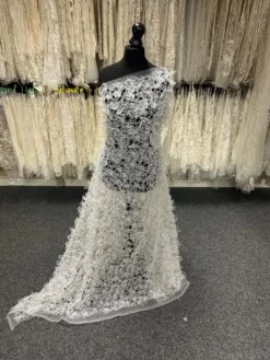 White 3D Organza Lace - Tespiana