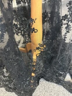 Black Beaded And Corded Lace - Alexandra -Bridal Fabric Shop c 28a20c59 7cce 42ab 9f90 61426970af37