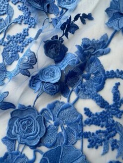 Blue 3D Lace - Meghan 10 Blue 3D Lace - Meghan -Bridal Fabric Shop c 42ba9bc0 75d3 46dc b53a b5409f459696