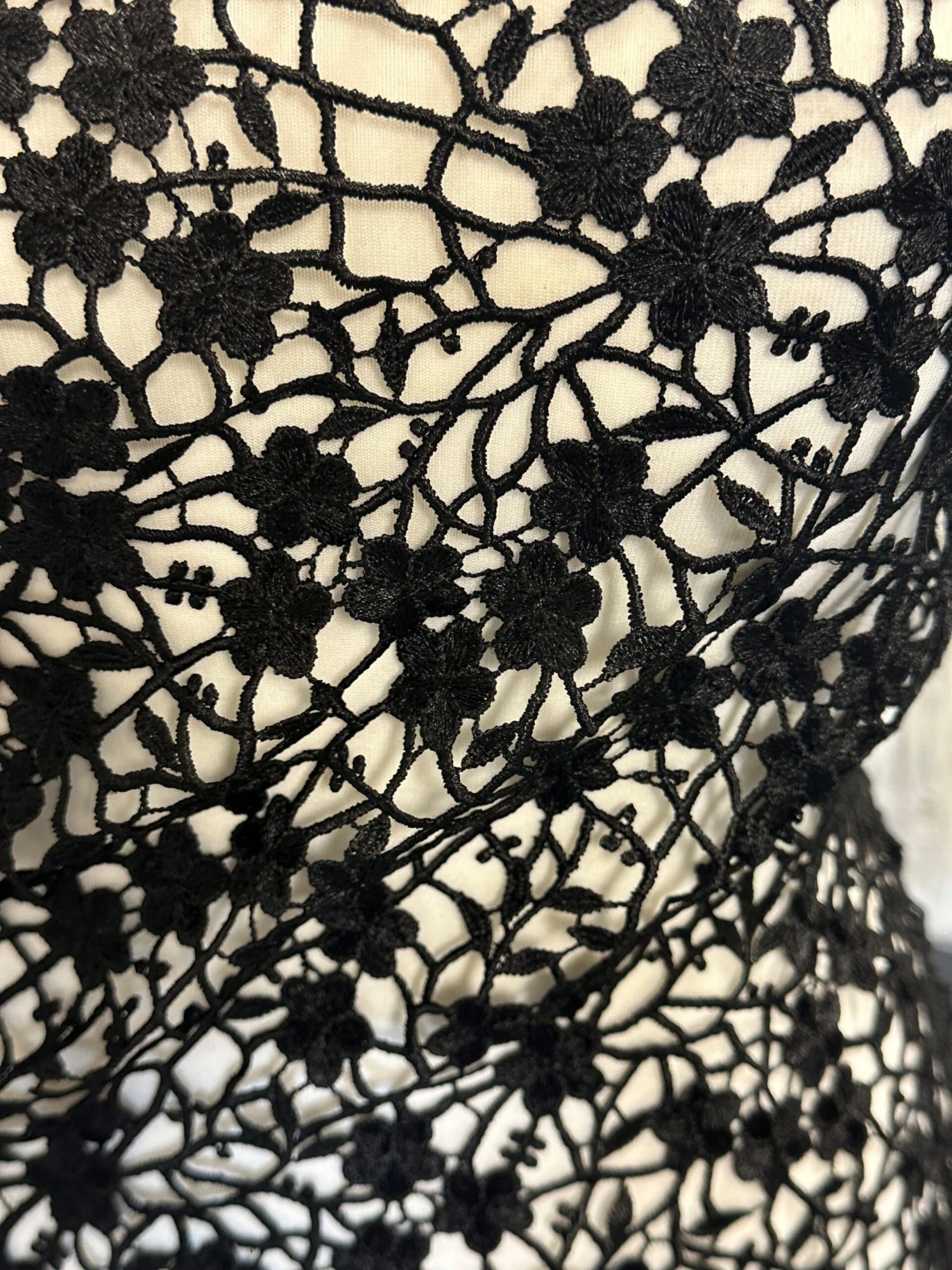 Black Guipure Lace - Ebba 7 Black Guipure Lace - Ebba - Image 7