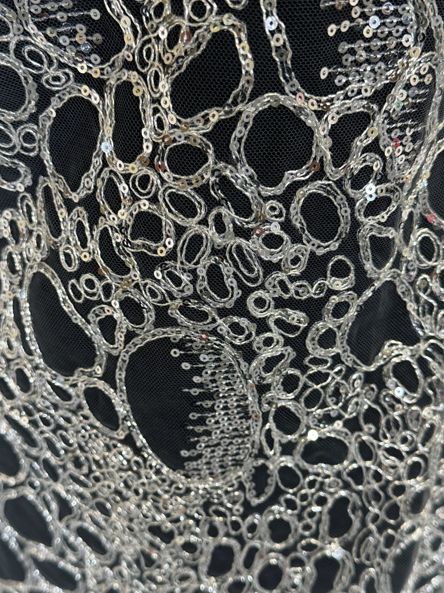 Silver Corded Lace - Raven 9 Silver Corded Lace - Raven - Image 9