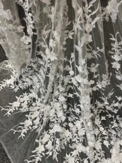 White Embroidered 3D Lace - Abiona 27 White Embroidered 3D Lace - Abiona -Bridal Fabric Shop c b6ea9eeb c85d 4c23 be9a 4c652ade254f