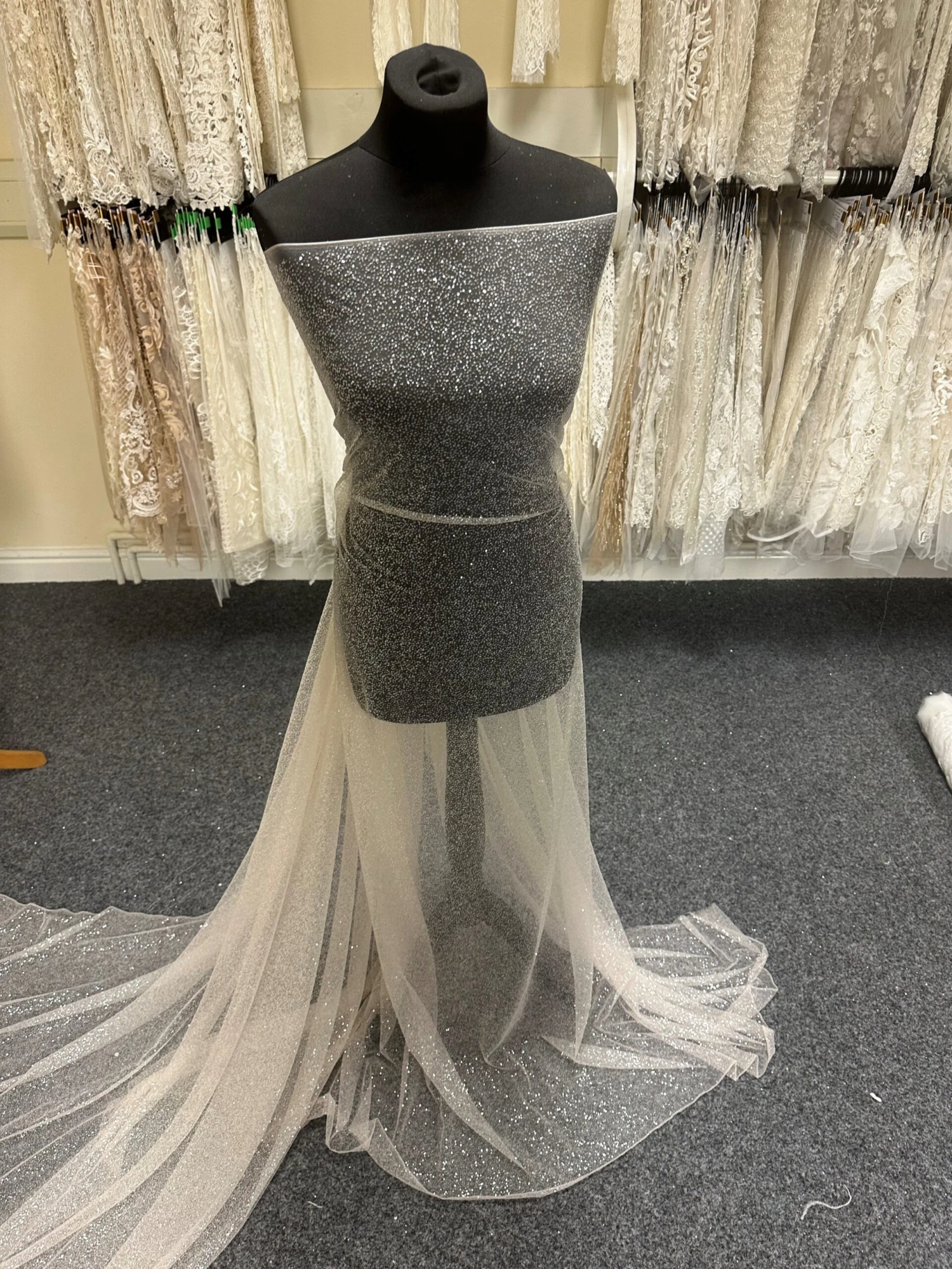 Champagne Glitter Tulle - Lagertha 1 Champagne Glitter Tulle - Lagertha