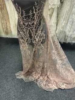 Dusky Pink Embroidered Lace - Bexley -Bridal Fabric Shop c f474de9e 2354 4088 97ec 18c2f4540e79