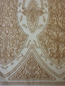 Champagne Embroidered Lace - Nyla -Bridal Fabric Shop champagne embroidered lace nyla