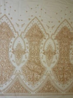 Champagne Embroidered Lace - Nyla -Bridal Fabric Shop champagne embroidered lace nyla full width