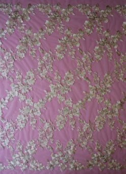 Champagne Embroidered Flower Lace - Aldira 10 Champagne Embroidered Flower Lace - Aldira -Bridal Fabric Shop champagne lace aldira ful width