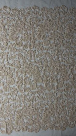 Champagne Embellished Lace - Allie 8 Champagne Embellished Lace - Allie -Bridal Fabric Shop champagne lace allie full width