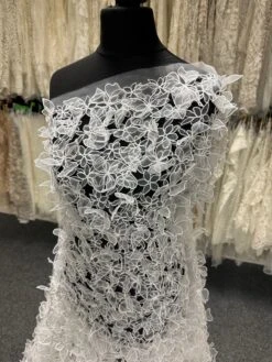White 3D Organza Lace - Tespiana -Bridal Fabric Shop d 14a03c20 bb36 4bcc 9e8b 04eea047e09e