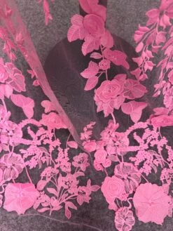 Pink 3D Lace - Meghan -Bridal Fabric Shop d c6377cef b88d 441a 9c9d 1068a05237ae