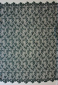 Dark Green Guipure Lace - Ebba 8 Dark Green Guipure Lace - Ebba -Bridal Fabric Shop dark green guipure lace ebba full width