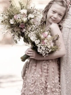 Antique Rose Beaded Lace - Drew -Bridal Fabric Shop drew antique rose dress3