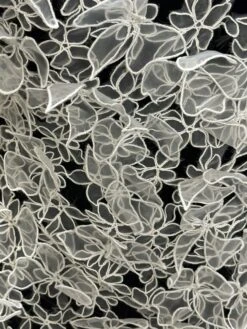 White 3D Organza Lace - Tespiana -Bridal Fabric Shop e 5b2cc83e 7ea9 4e93 9cde 8e798ac9a59f