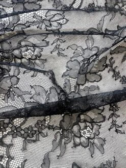 Black Chantilly Lace - Rolande 11 Black Chantilly Lace - Rolande -Bridal Fabric Shop ew
