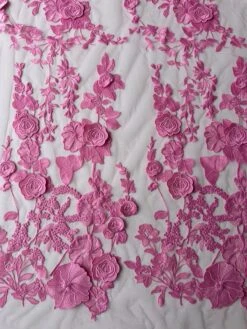 Pink 3D Lace - Meghan -Bridal Fabric Shop f e007e842 45a7 43b9 b909 23a7b0043dde