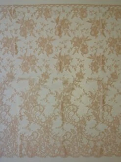 Blush Pink Chantilly Lace - Kate -Bridal Fabric Shop flesh chantilly lace kate full width
