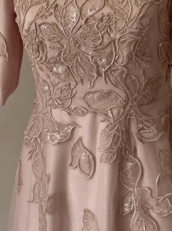 Pink Embroidered Lace - Galliano -Bridal Fabric Shop galliano3