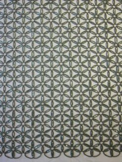 Green Embroidered Lace - Como -Bridal Fabric Shop green embroidered lace como