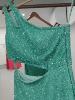 Green Beaded Lace - Britte -Bridal Fabric Shop greenbeadeddressbritte4