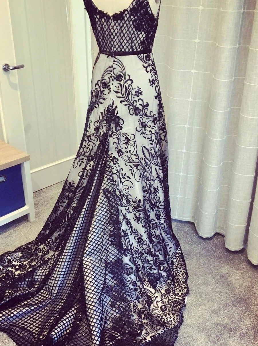 Black Embroidered Lace - Greer 2 Black Embroidered Lace - Greer - Image 2