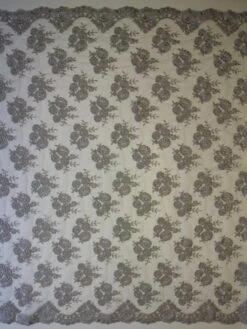Grey Corded Lace - Jaylin -Bridal Fabric Shop grey corded lace jaylin full width
