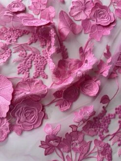 Pink 3D Lace - Meghan -Bridal Fabric Shop h bac7a47f c03b 448b b110 4b29bfcc8c5b
