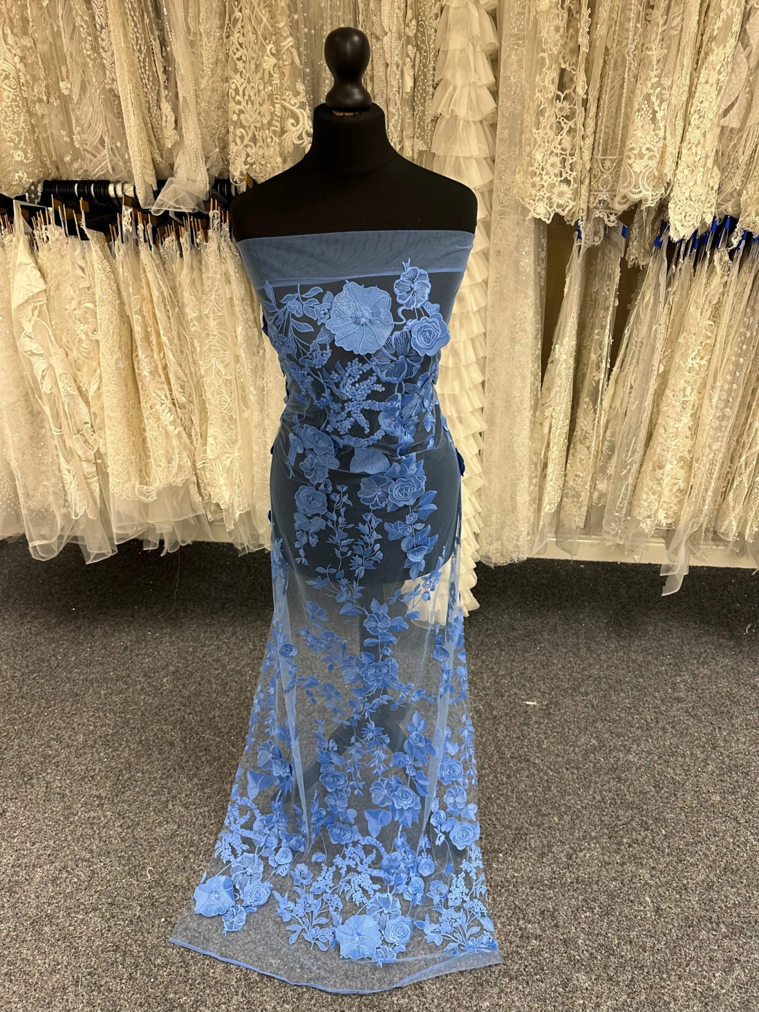 Blue 3D Lace - Meghan 1 Blue 3D Lace - Meghan