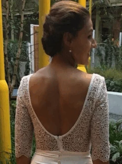 Ivory Guipure Lace – Isabella -Bridal Fabric Shop isabella lace dress2