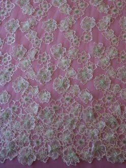 Ivory Flower Lace - Arianna 12 Ivory Flower Lace - Arianna -Bridal Fabric Shop ivory 3d lace arianna