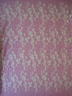 Ivory Beaded 3D Lace - Erwin -Bridal Fabric Shop ivory 3d lace erwin full width
