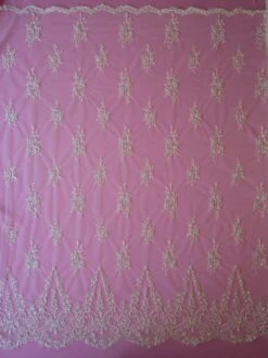 Ivory Beaded Lace - Lauren -Bridal Fabric Shop ivory beaded lace lauren full width