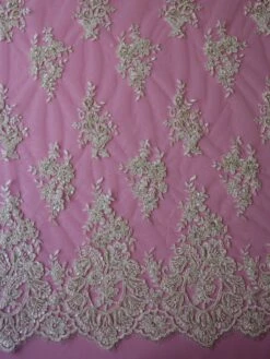 Ivory Corded & Beaded Lace - Madeleine 12 Ivory Corded & Beaded Lace - Madeleine -Bridal Fabric Shop ivory beaded lace madeleine