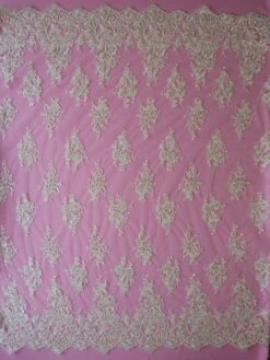 Ivory Corded & Beaded Lace - Madeleine 14 Ivory Corded & Beaded Lace - Madeleine -Bridal Fabric Shop ivory beaded lace madeleine full width