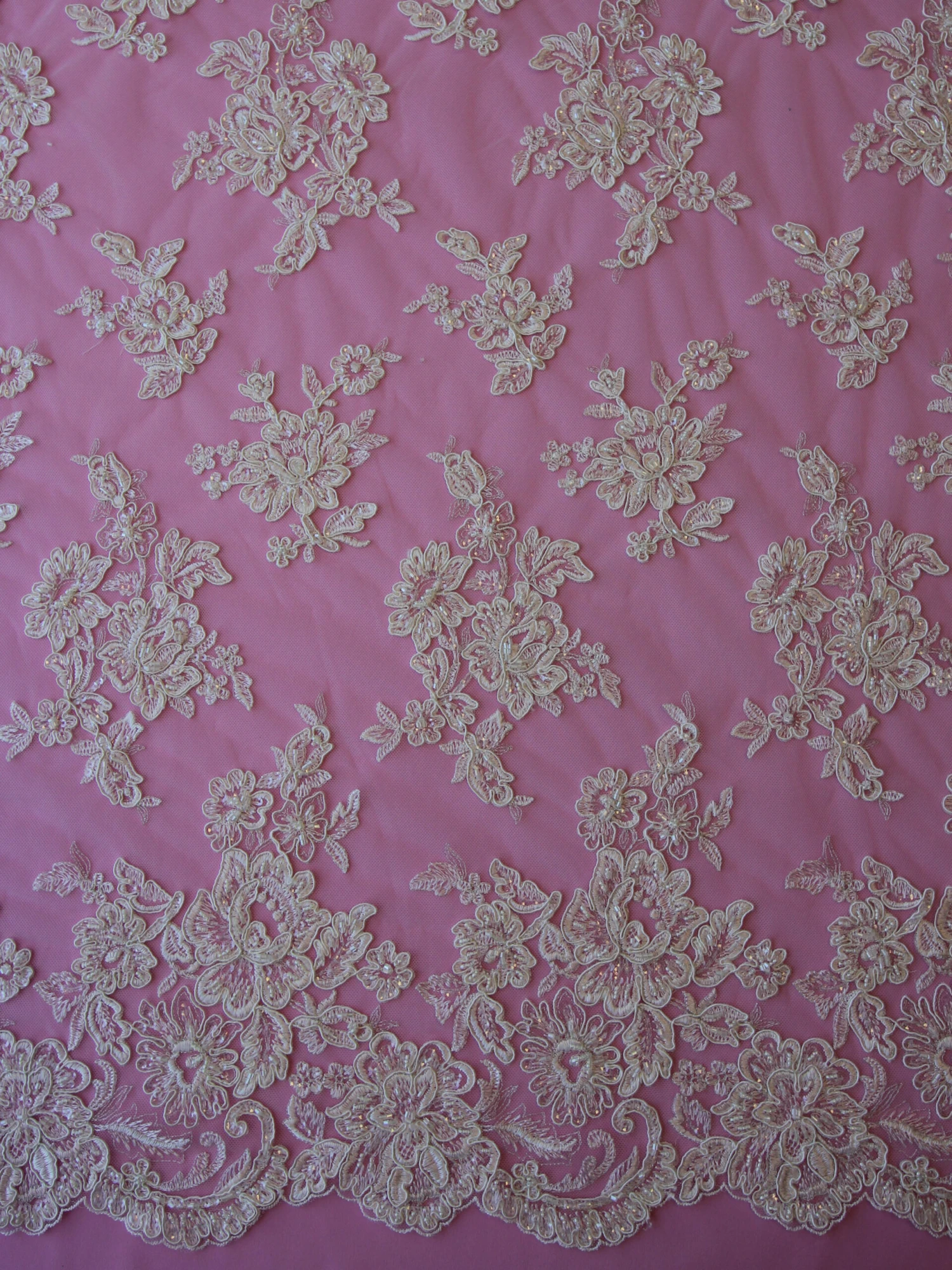 Ivory Beaded Lace - Victoria 17 Ivory Beaded Lace - Victoria - Image 17