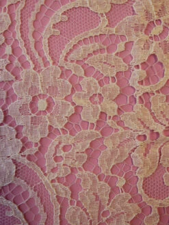 Ivory Chantilly Lace - Jemima -Bridal Fabric Shop ivory chantilly lace jemima close up