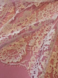 Ivory Chantilly Lace - Serenity 14 Ivory Chantilly Lace - Serenity -Bridal Fabric Shop ivory chantilly lace serenity close up