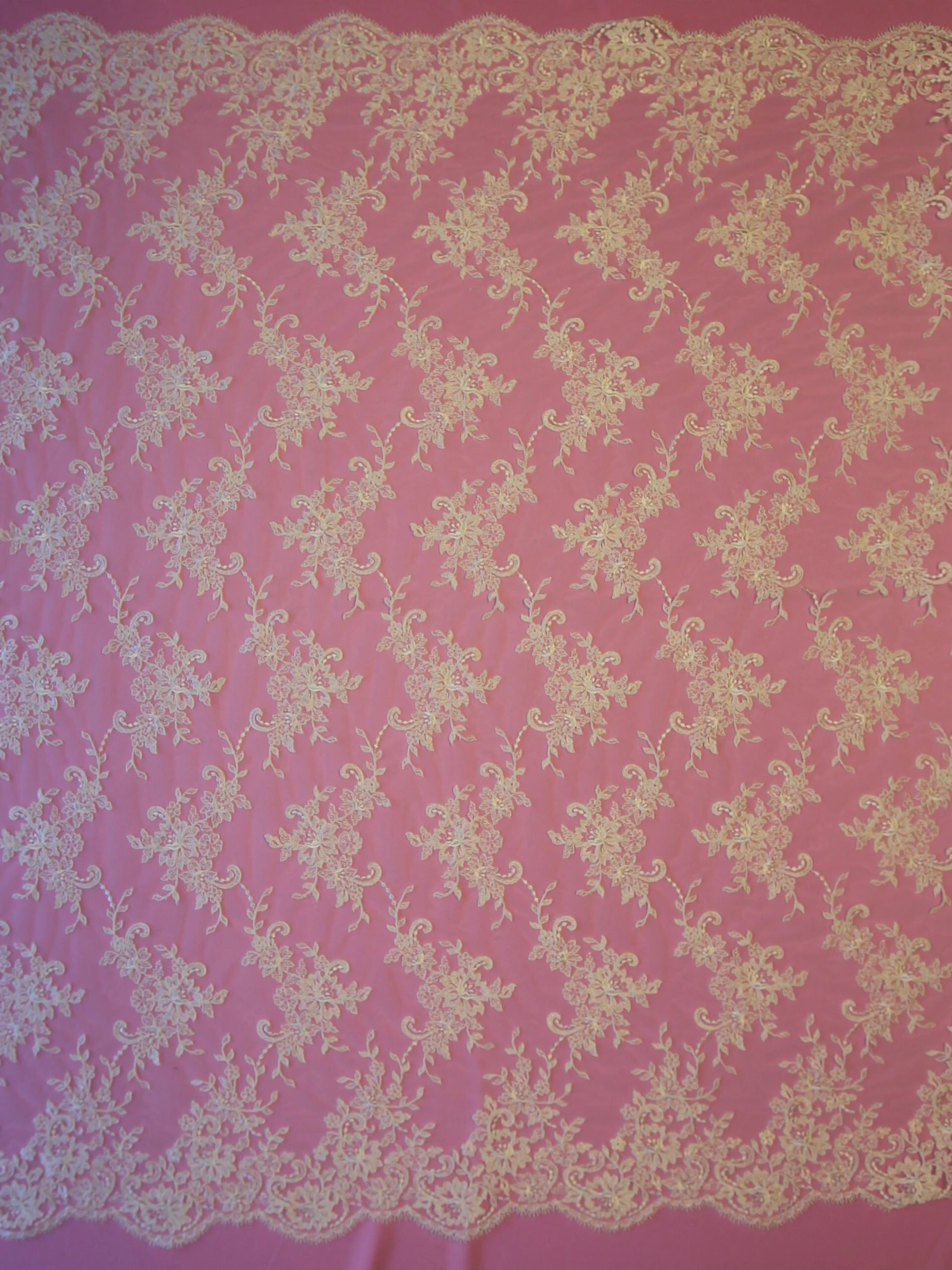 Ivory Corded Lace - Adele 3 Ivory Corded Lace - Adele - Image 3