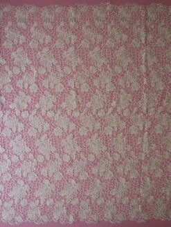 Ivory Embroidered Lace - Annika -Bridal Fabric Shop ivory corded lace annika full width