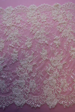 Ivory Corded Lace - Brogan -Bridal Fabric Shop ivory corded lace brogan full width