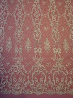Ivory Embroidered Lace - Caroline -Bridal Fabric Shop ivory corded lace caroline